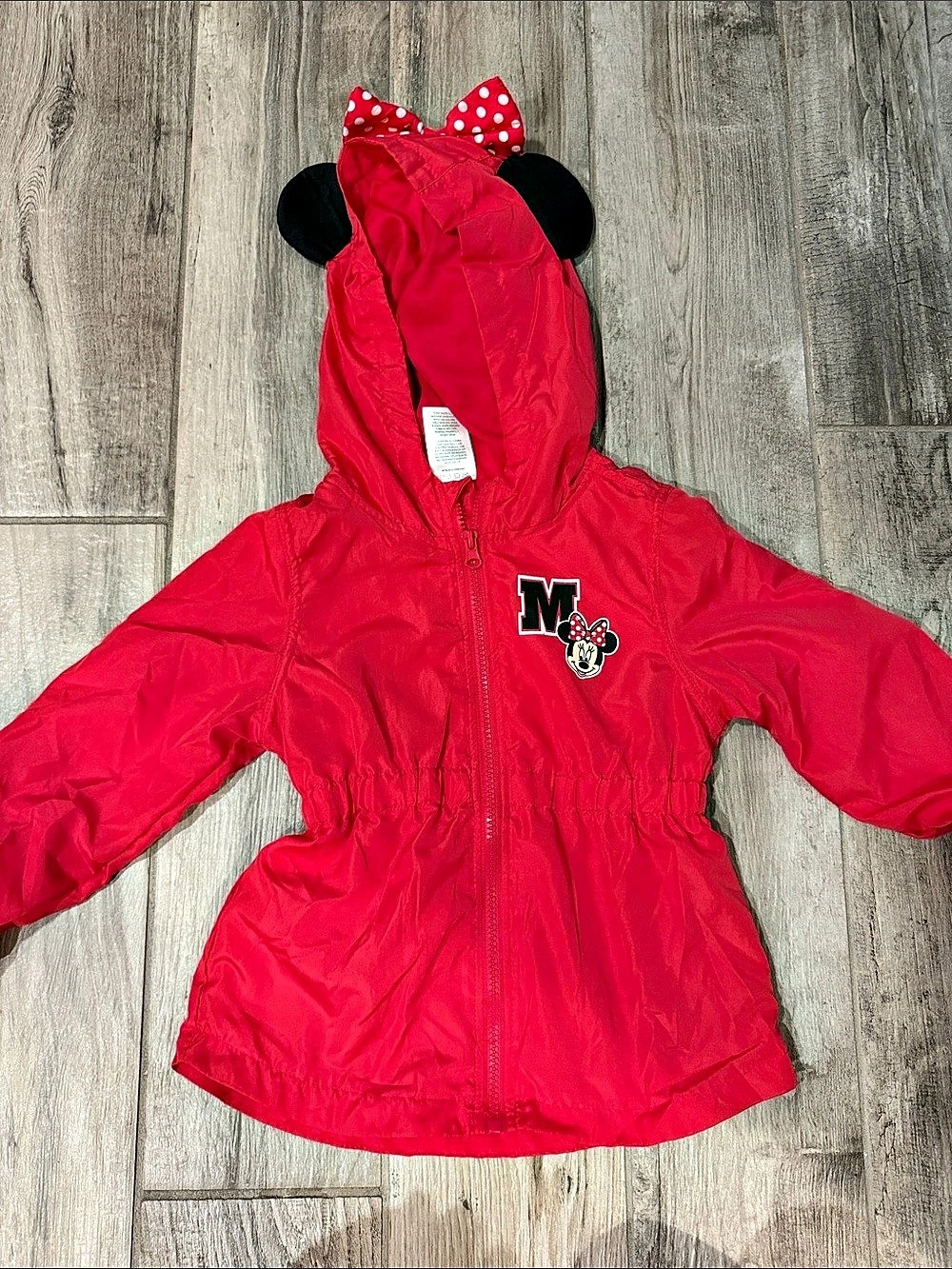Disney Minnie Mouse Cosplay Hooded Windbreaker Jacket in Red